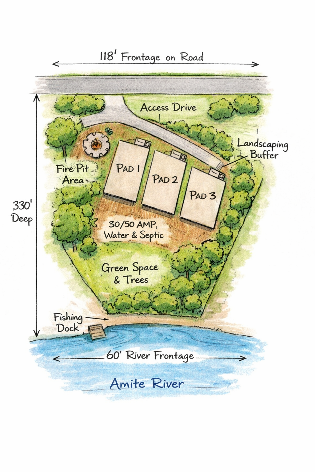 Site Plan - Amite River